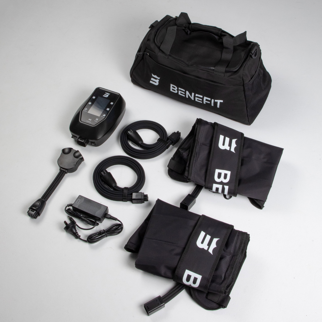 Compression boots kit with Benefit duffel bag