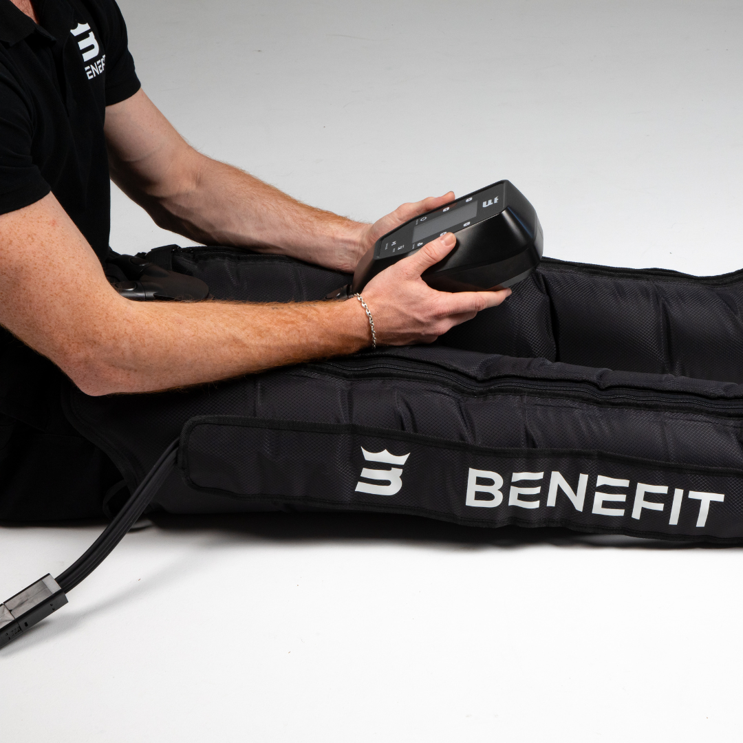 Benefit compression boots in use